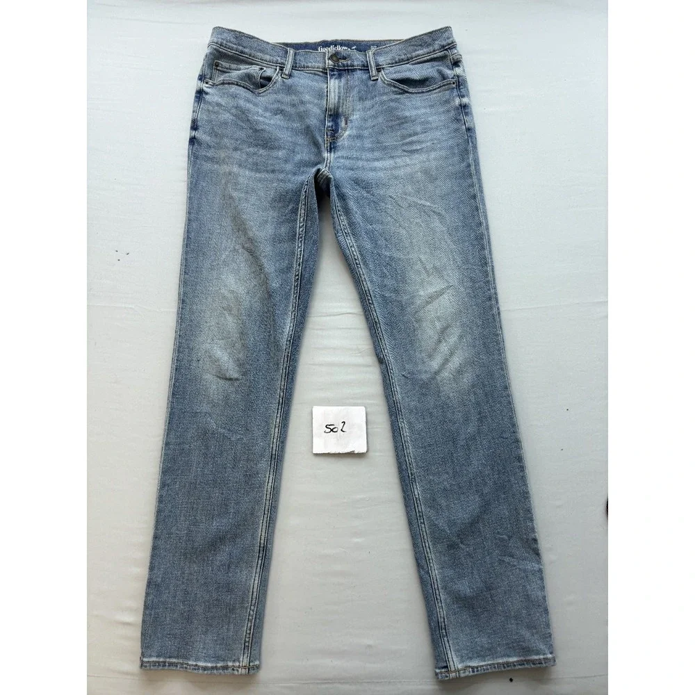 Goodfellow & Co Mens Slim Fit Jeans 34x32 Light Wash Total Flex Denim Blue